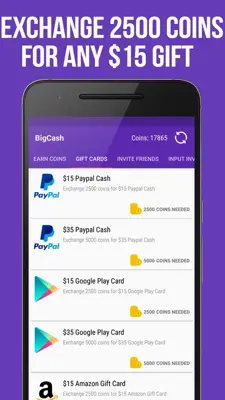 Bigcash Earn Money & Free Gift Cards android App screenshot 3